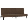 vidaXL Schlafsofa 2-Sitzer mit Hocker Braun Mikrofasergewebe