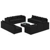 vidaXL 13-tlg. Garten-Lounge-Set mit Kissen Poly Rattan Schwarz