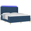 vidaXL Boxspringbett mit Matratze mit Kopfteil Blau 140 x 200 cm Stoff