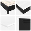 vidaXL Boxspringbett mit Matratze Schwarz 140 x 190 cm Kunstleder