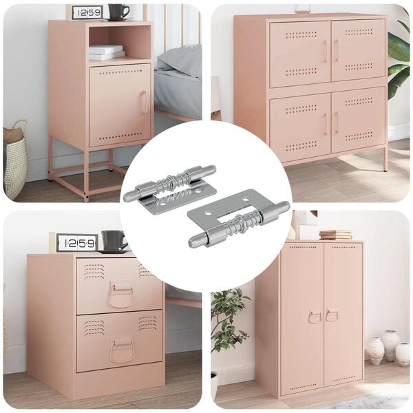 vidaXL Riegel 2 pcs Silber 46 x 17 x 1,2 mm Stahl