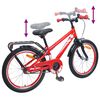 vidaXL Kinderfahrrad 20 Zoll f&uuml;r 6-11 Jahre alt Rot