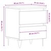 vidaXL Nachttisch mit Schubladen Altholz 40 x 35 x 50 cm Holzwerkstoff