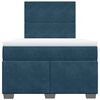 vidaXL Boxspringbett mit Matratze Blau 120x190 cm Samt