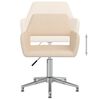 vidaXL Esszimmerst&uuml;hle 2 Stk. Drehbar Creme Stoff