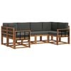 vidaXL Outdoor-Sofagarnitur 6 stk. Natur und Anthrazit