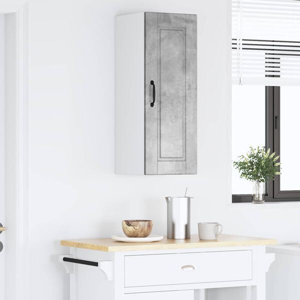 vidaXL K&uuml;chenschrank mit T&uuml;r Beton Grau 30 x 31 x 80 cm Holzwerkstoff