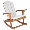 vidaXL Garten Adirondack Schaukelstuhl Natur 100 % Polyester
