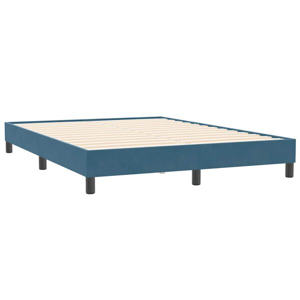 vidaXL Bettgestell ohne Matratze Dunkelblau 160x210 cm Samt