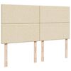 vidaXL Boxspringbett mit Matratze Creme 200x200 cm Stoff