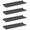 vidaXL Schwebendes Regal 4 pcs Schwarz 60 x 18 x 2,5 cm Stahl