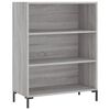 vidaXL Bücherregal Grau Sonoma 69,5x32,5x90 cm Holzwerkstoff