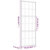 vidaXL Schiebetür Golden 76x205 cm Matt ESG-Glas und Aluminium