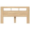 vidaXL LED-Kopfteil Sonoma Eiche 180x18,5x103,5 cm Holzwerkstoff