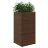 vidaXL Pflanzk&uuml;bel 2 Stk. Braun 40x40x80 cm Poly Rattan
