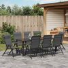 vidaXL Garten Essgruppe 9 pcs Grau Pulverbeschichteter Stahl