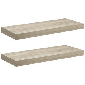 vidaXL Schwebende Wandregale 2 Stk. Eichefarben 60x23,5x3,8cm MDF