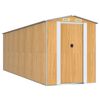 vidaXL Ger&auml;teschuppen Hellbraun 192x606x223 cm Verzinkter Stahl