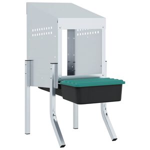 vidaXL H&uuml;hner-Nistkasten 1 Abteil mit Beinen Verzinkter Stahl