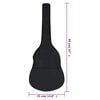 vidaXL Gitarrentasche für 3/4 (36") Klassikgitarre Schwarz 94x35 cm Stoff