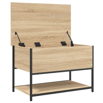 vidaXL Sitzbank mit Stauraum Sonoma-Eiche 70x42,5x47 cm Holzwerkstoff