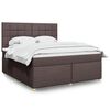 vidaXL Boxspringbett mit Matratze Dunkelbraun 180x200 cm Stoff