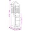 vidaXL Spielturm Braun 52.5 x 85 x 239 cm Massives Kiefernholz