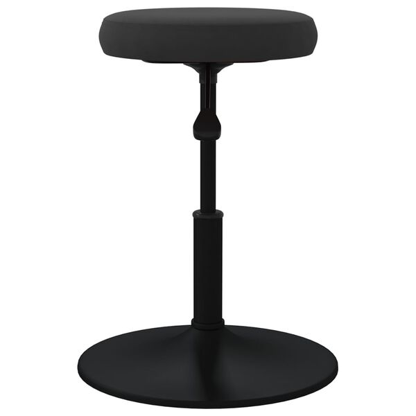 vidaXL Massagehocker Samt Schwarz