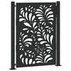 vidaXL Gartentor Schwarz 100x125 cm Stahl Wellendesign