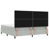 vidaXL Boxspringbett mit Matratze Hellgrau 200 x 200 cm Samt