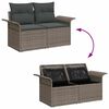 vidaXL Garten-Sofa-Set mit Kissen mit Speicher 8 pcs Grau