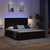 vidaXL Bett mit Stauraum und LED mit LED Schwarz 180 x 200 cm Samt