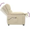 vidaXL Massagesessel Elektrisch Creme Stoff