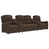 vidaXL Relaxsofa 4-Sitzer mit Getr&auml;nkehaltern Braun Stoff