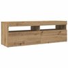 vidaXL TV-Schrank mit LED Artisan-Eiche 120x35x40 cm Holzwerkstoff