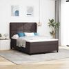 vidaXL Boxspringbett mit Matratze Dunkelbraun 160 x 200 cm Stoff