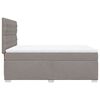 vidaXL Boxspringbett mit Matratze Taupe 160x200 cm Stoff