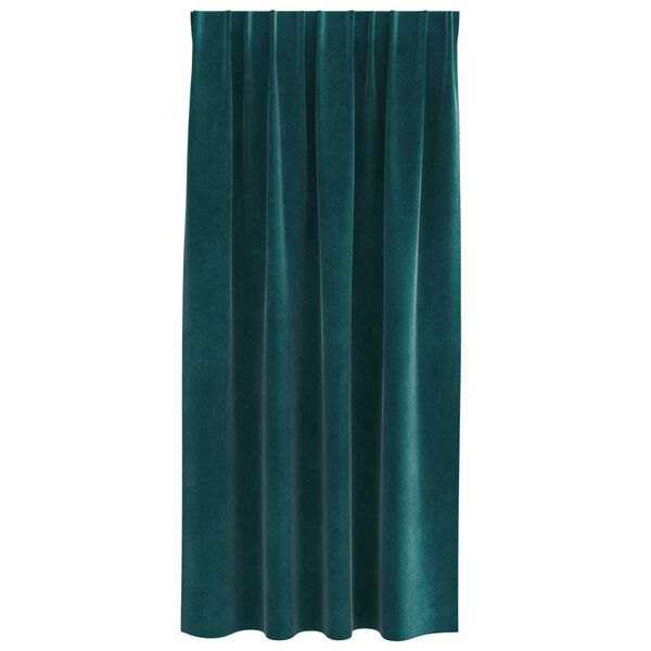 vidaXL Verdunkelungsvorh&auml;nge 2 pcs Dunkelgr&uuml;n 140 x 175 cm Samt