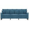 vidaXL 3-Sitzer-Sofa Blau 180 cm Samt