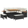 vidaXL Gartensofa-set 8 stk. Schwarz Poly-Rattan