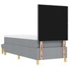 vidaXL Boxspringbett mit Matratze Hellgrau 80 x 200 cm Stoff