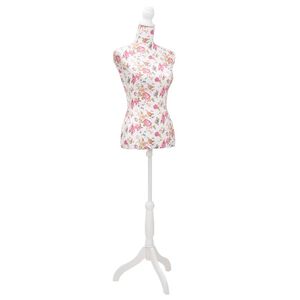 Damenb&uuml;ste Schneiderpuppe B&uuml;ste Torso Mannequin Baumwolle Wei&szlig; Rose
