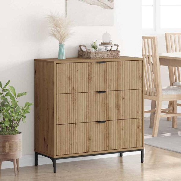vidaXL Sideboard Artisan-Eiche 79,5 x 33 x 82 cm Holzwerkstoff