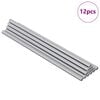 vidaXL Gewindestange 12 Stk. Silber 6 x 170 mm Stahl