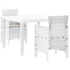 vidaXL Garten Essgruppe 3 pcs Wei&szlig; Polypropylen