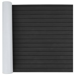 vidaXL Bootsmatte Gestreift Dunkelgrau und Schwarz 240 x 90 cm EVA