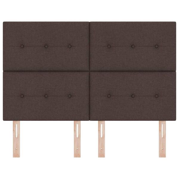 vidaXL Kopfteil mit Kopfteil Dunkelbraun 144 cm Kunstleder