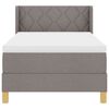 vidaXL Boxspringbett mit Matratze Taupe 200 x 100 cm Polyester