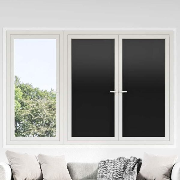 vidaXL Statisches Fensterfolie Schwarz 90 x 500 cm PVC