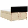 vidaXL Boxspringbett mit Matratze Creme 140x200 cm Stoff